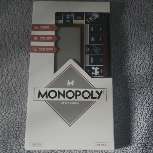 Monopoly Grand Edition Board Game - Black and White
